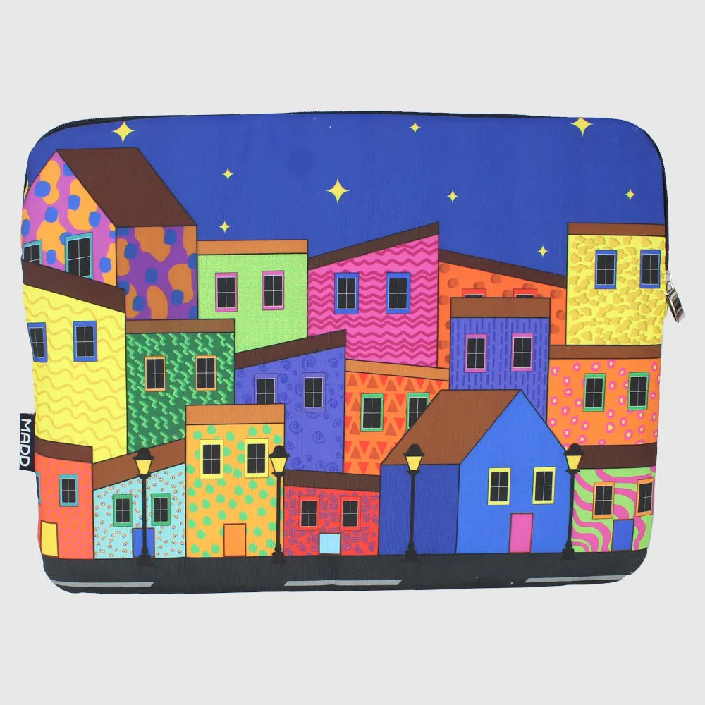 15 Inch Laptop Sleeve Bag (Colorful Houses)