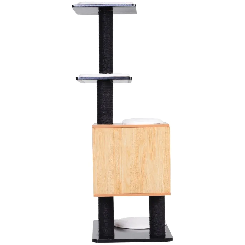 47"  Cat Tree Condo with Scratching Post - Black