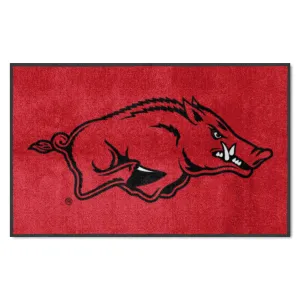 Arkansas Razorbacks 4X6 High-Traffic Mat with Durable Rubber Backing - Landscape Orientation