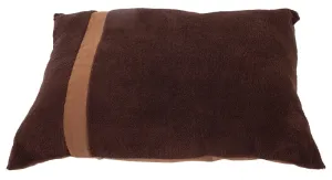 Aspenpet 80388 Knife Edge Pillow Pet Bed, 27 in L, 36 in W, Paw Print Pattern, Polyfill Fill, Dark Tan :EA: QUANTITY: 1