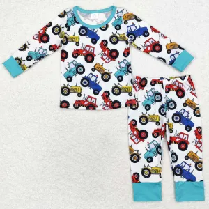 Baby Boys Pajamas Farm Tractors Bamboo Pajamas Sets BLP0735