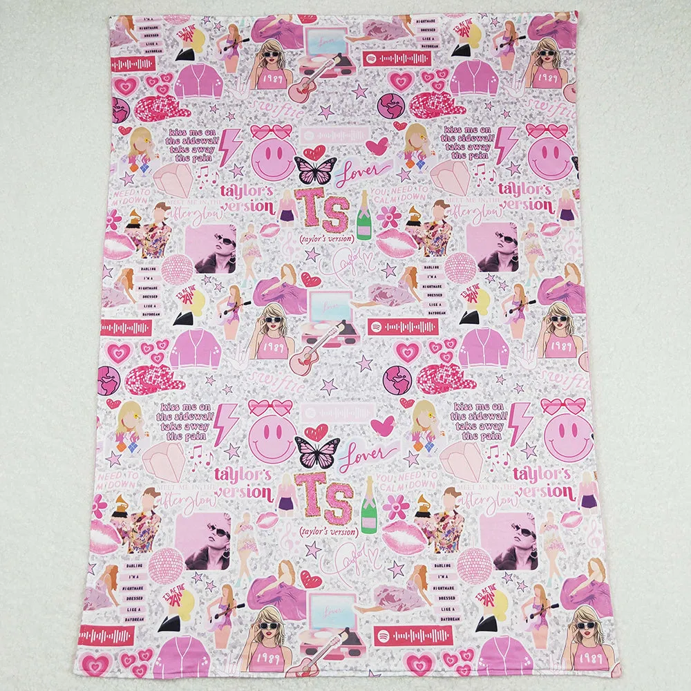 Baby Girls Blankets Boutique Pink Butterfly Blankets BL0127