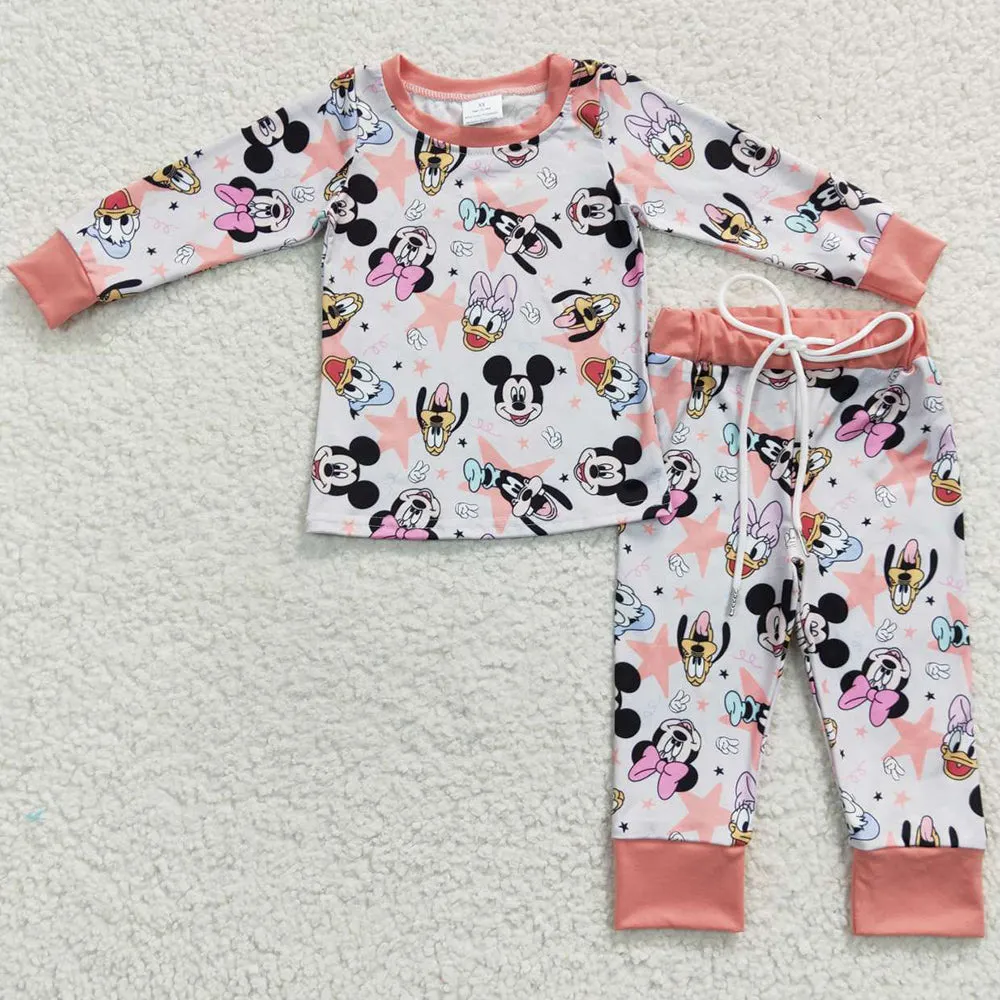 Baby Girls Pajamas Long Sleeve Fall Pajamas Pants Sets GLP0434