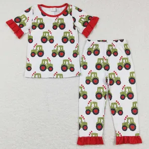 Baby Girls Pajamas Valentines Hearts Tractors Kids Sibling Pajamas Boys Sets GSPO0978