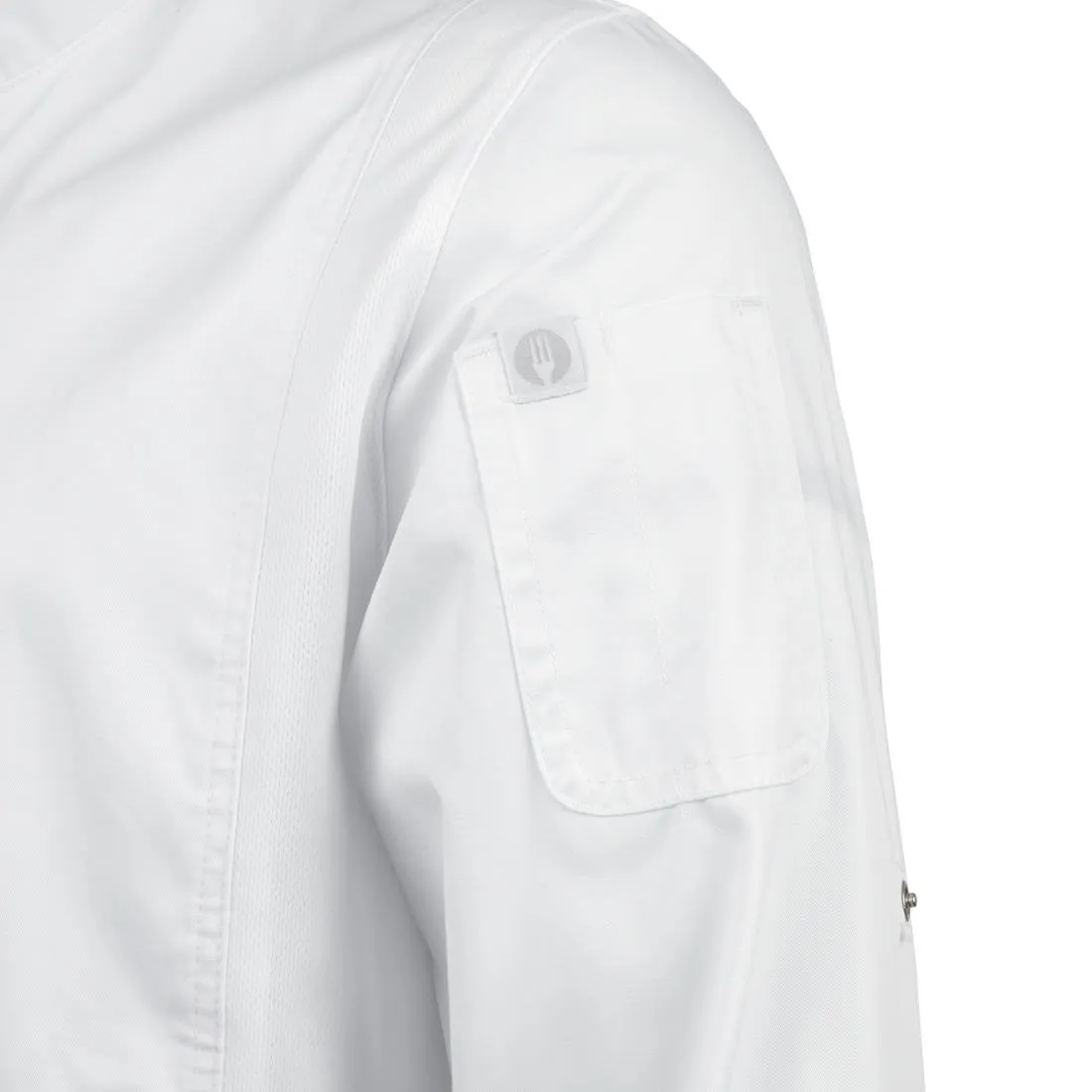 BB264-XL Chef Works Unisex Hartford Lightweight Chef Jacket White Size XL