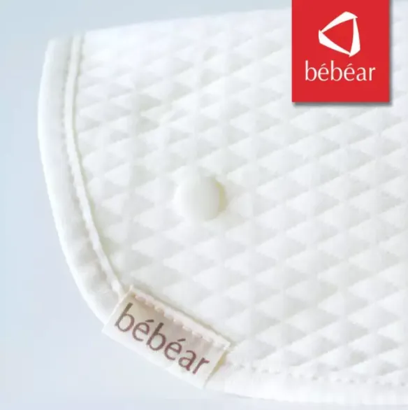 Bébéar 3 piece Drool and Teething Pads (White)