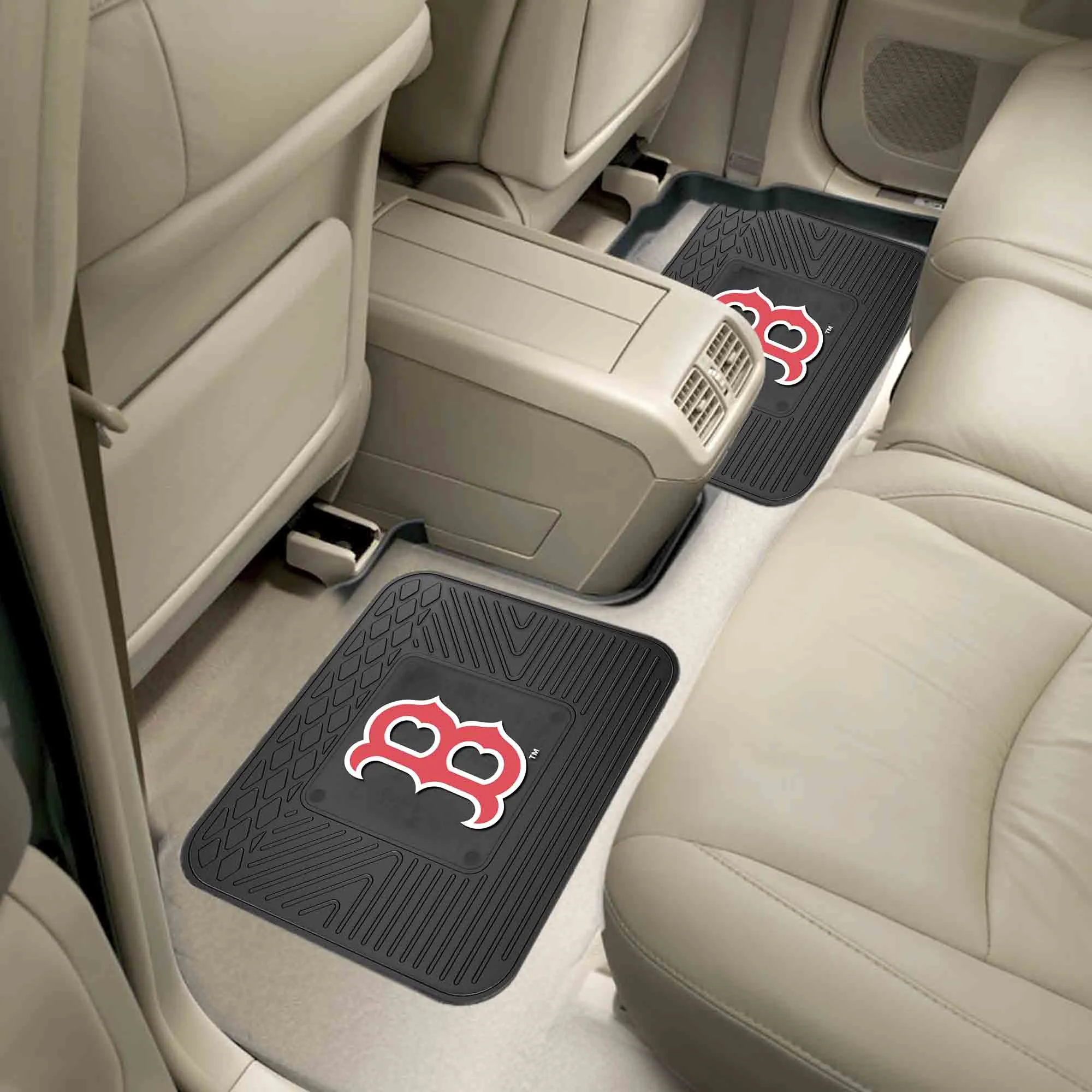 Boston Red Sox Back Seat Car Utility Mats - 2 Piece Set