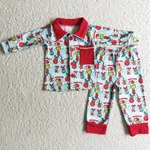 Boutique Boys Sleepwear Christmas Baby Kids Boys Pajamas Set High Quality 6 C11-17