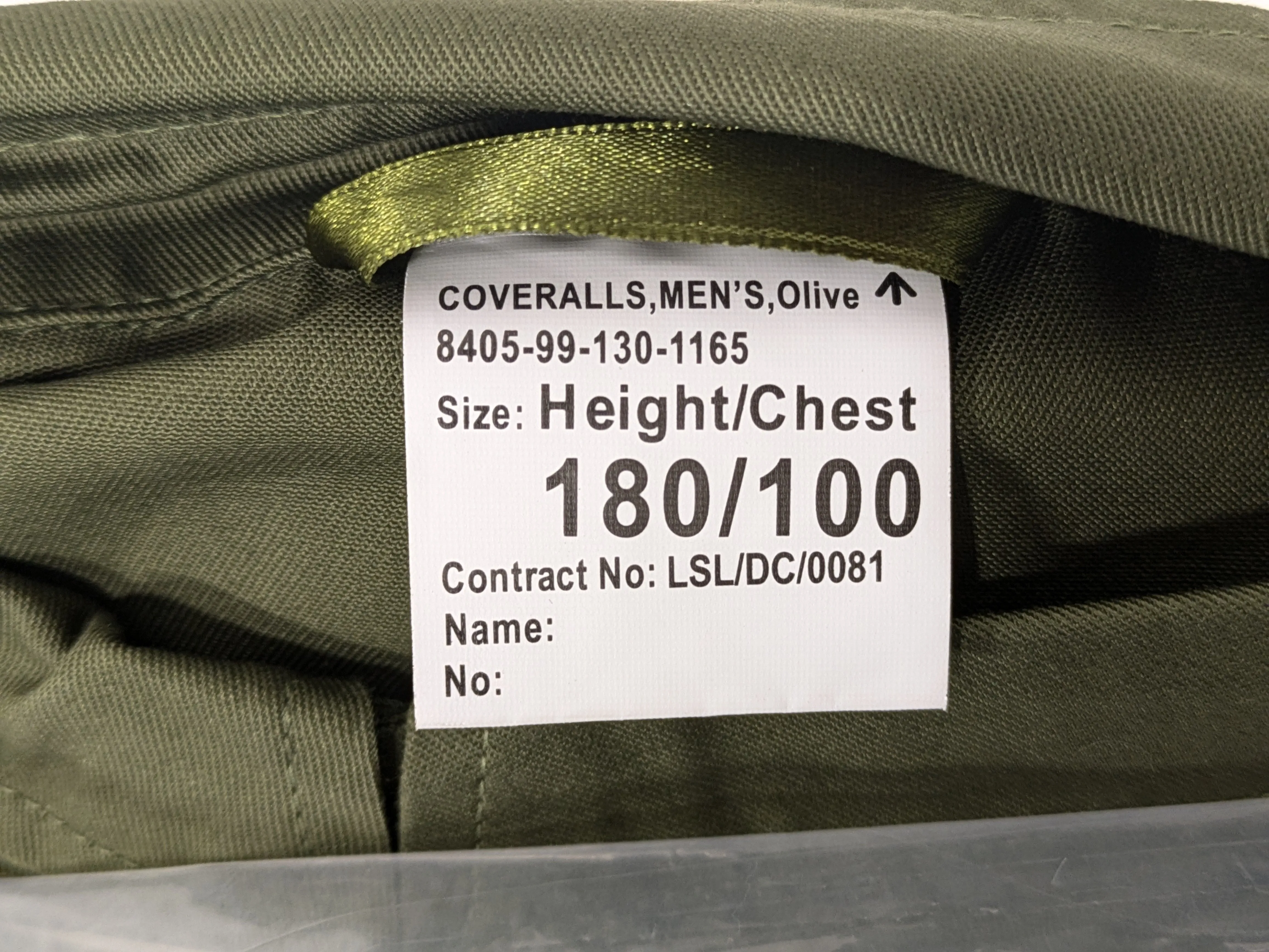 British Army Lightweight Coveralls Olive Green