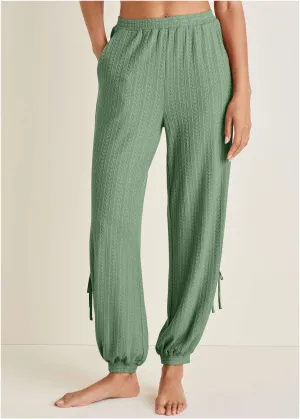 Brunch Knit Joggers - Basil