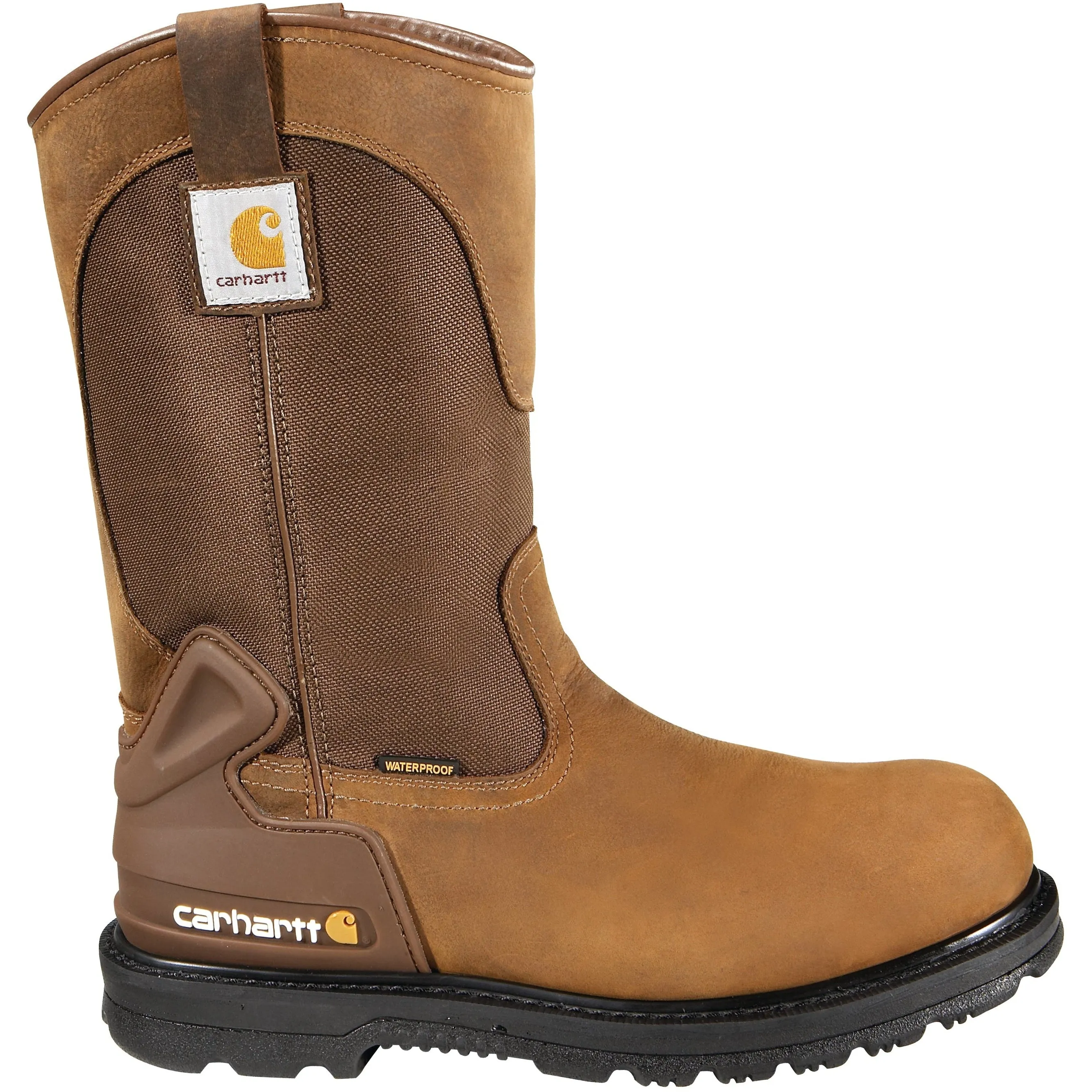 Carhartt Men's 11" Steel Toe WP Wellington Work Boot - Brown - CMP1200