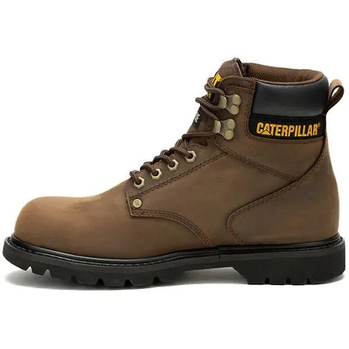 Cat Men's Second Shift Steel Toe WP Slip Resist Work Boot -Brown- P91660