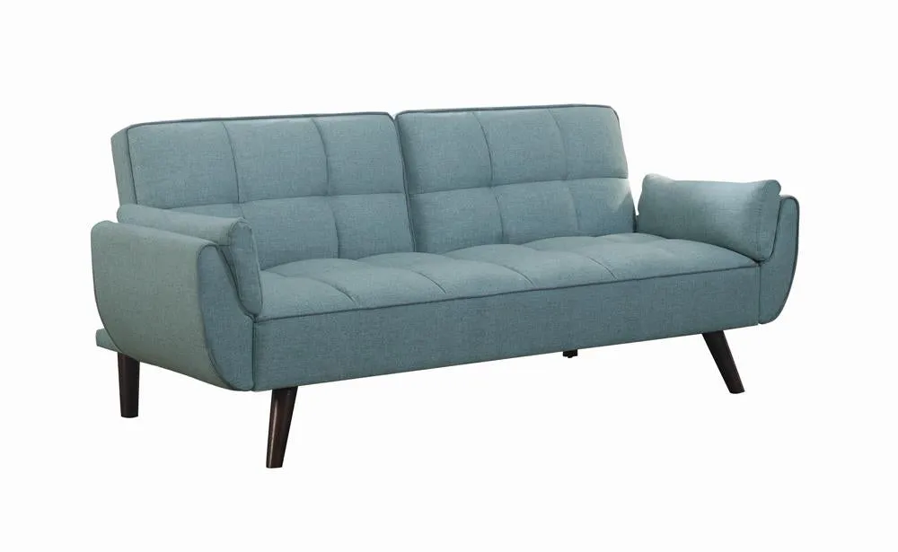 Caufield Biscuit-tufted Sofa Bed Turquoise Blue