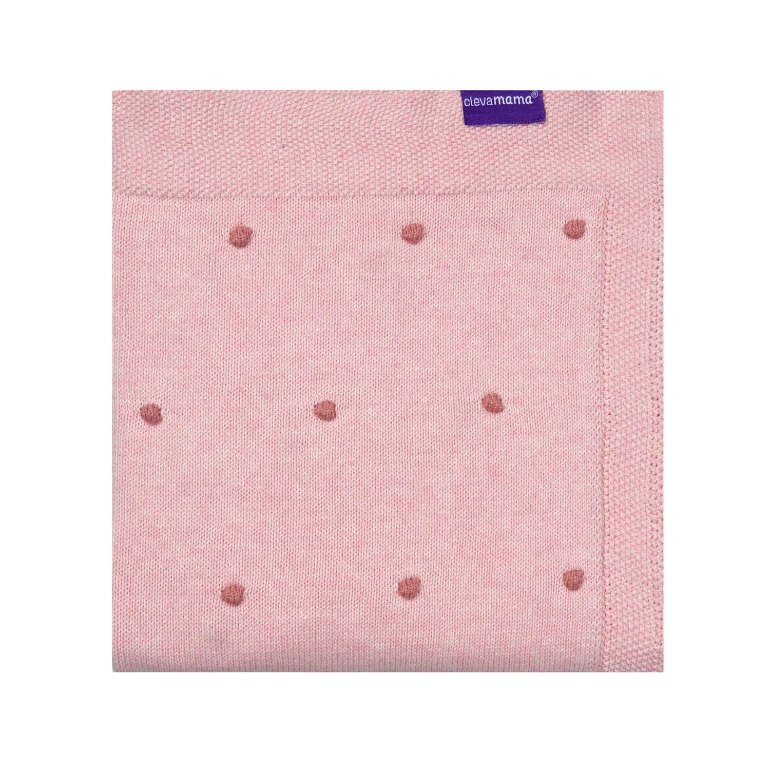 Clevamama Knitted Pom Pom Baby Blanket