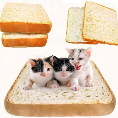 Cozy Toast Cat Bed - Purrfectly Adorable and Comfy for Your Feline Friend!