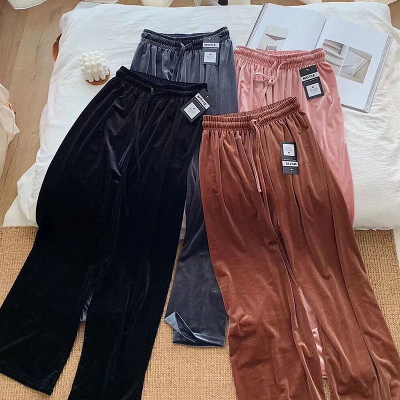 Culottes High Waist Wide Leg Women Loose Drape Floor Length Long Straight Casual Pants Culottes