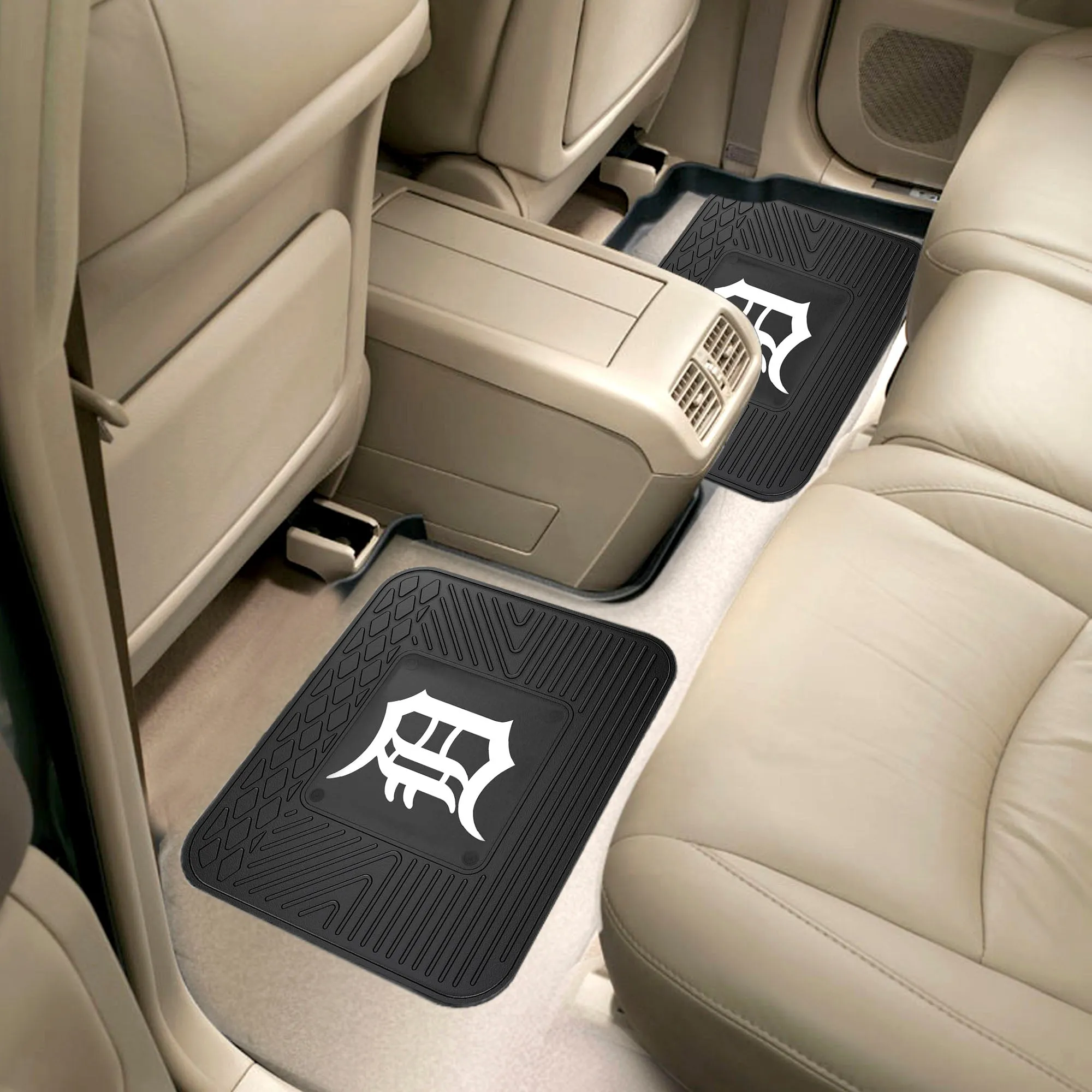 Detroit Tigers Back Seat Car Utility Mats - 2 Piece Set