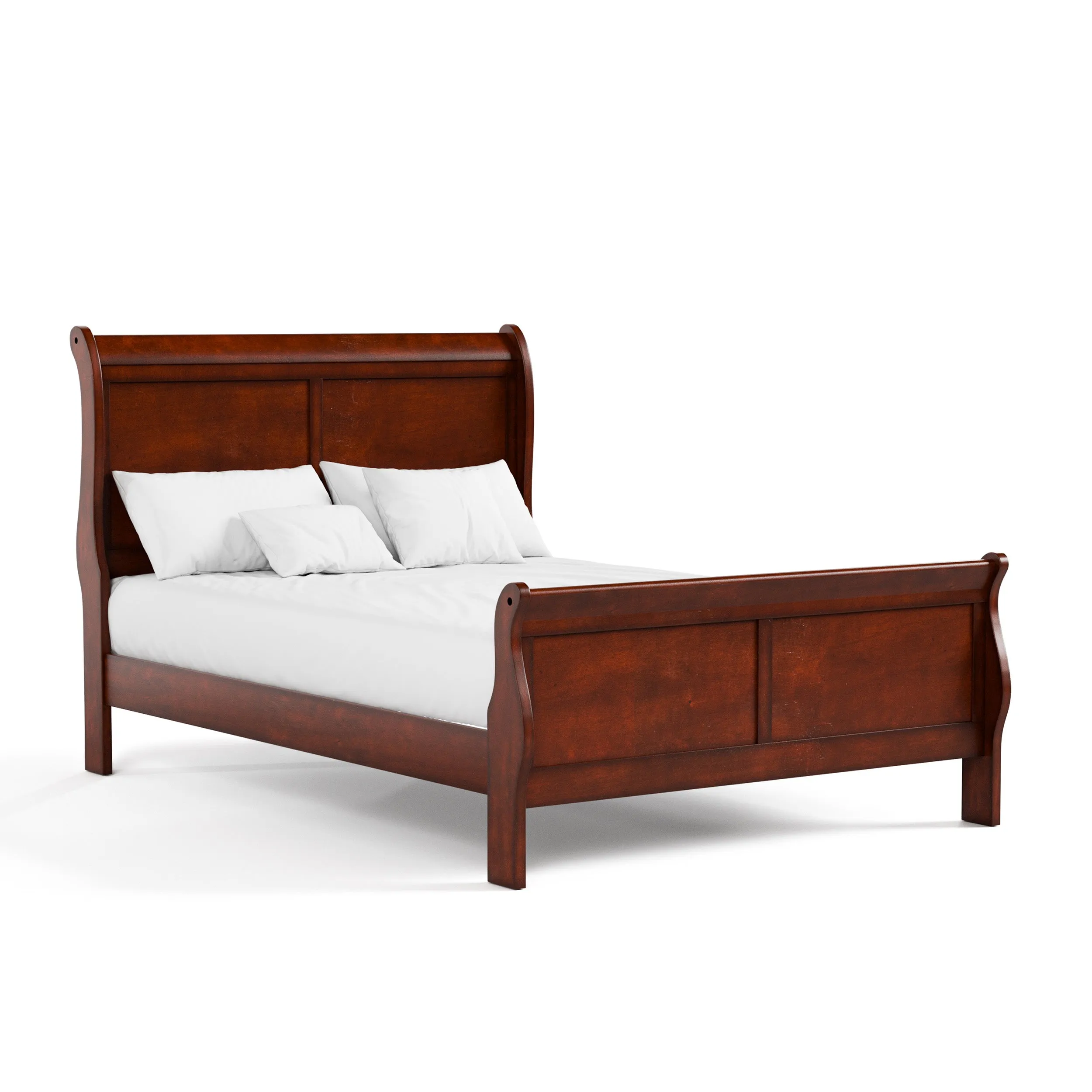 Devi Traditional Solid Wood 4-Piece Bedroom Set