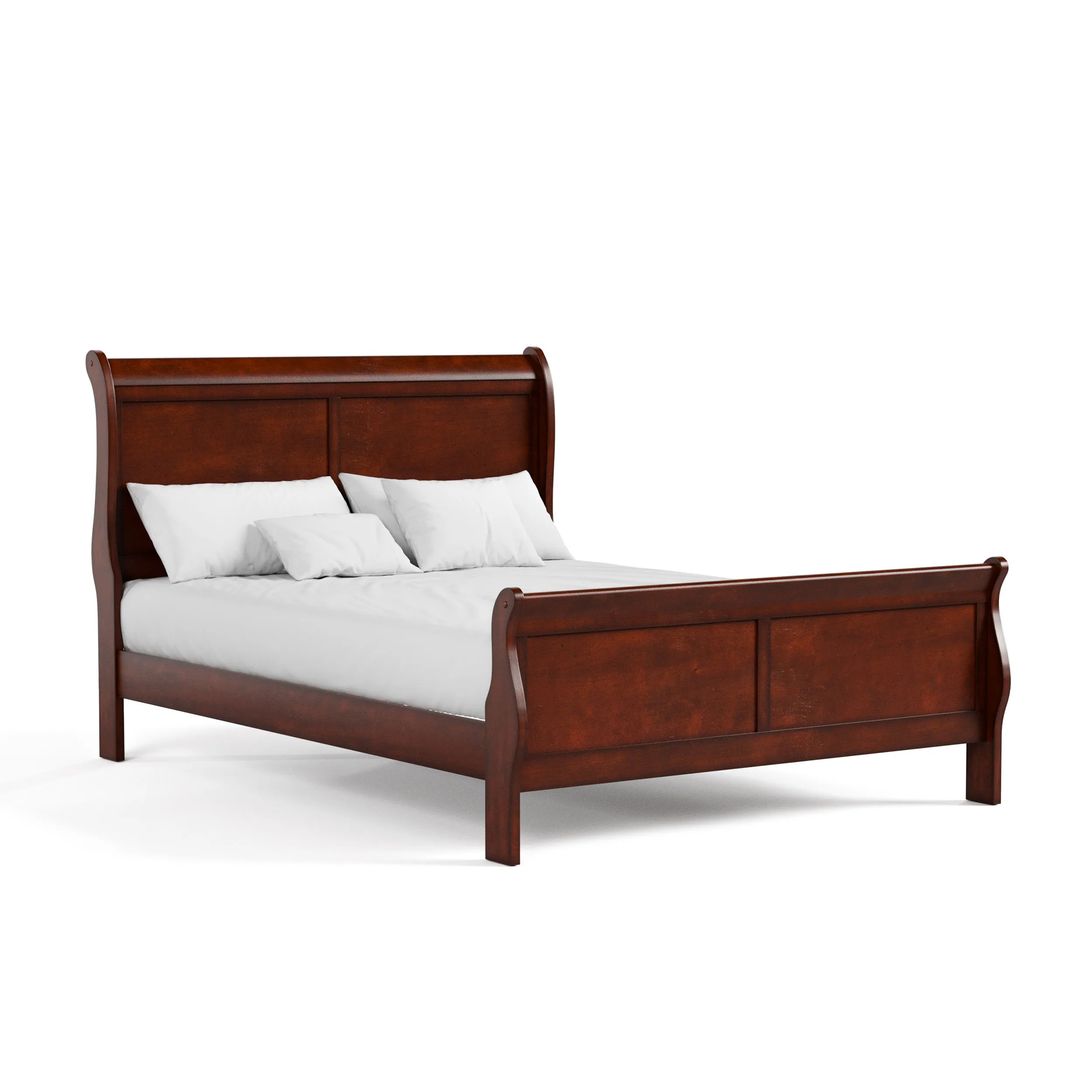 Devi Traditional Solid Wood 4-Piece Bedroom Set