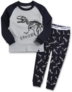 Dinosaur Navy Long Sleeve Pajamas