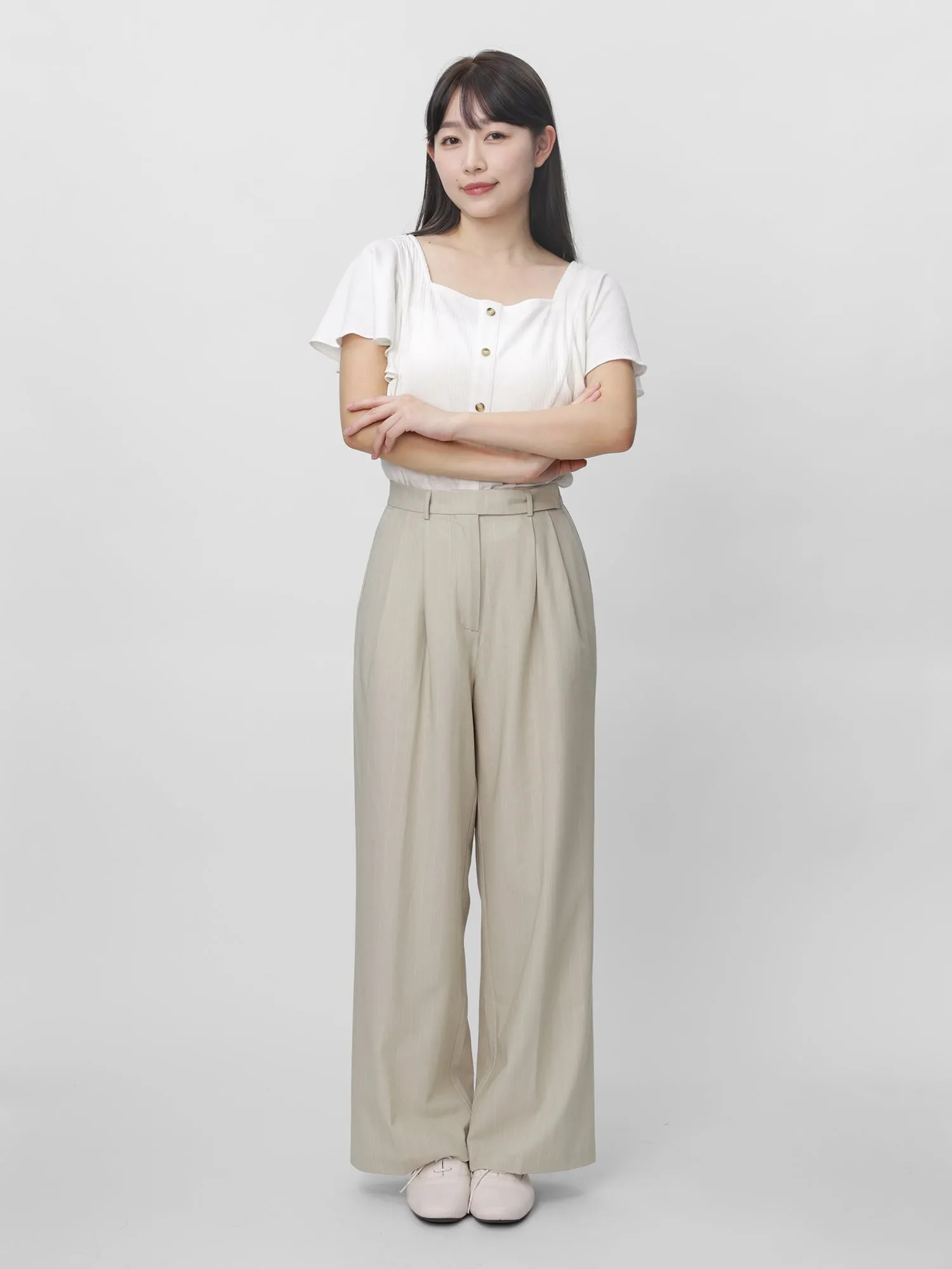 Eloise Striped Straight Leg Pants