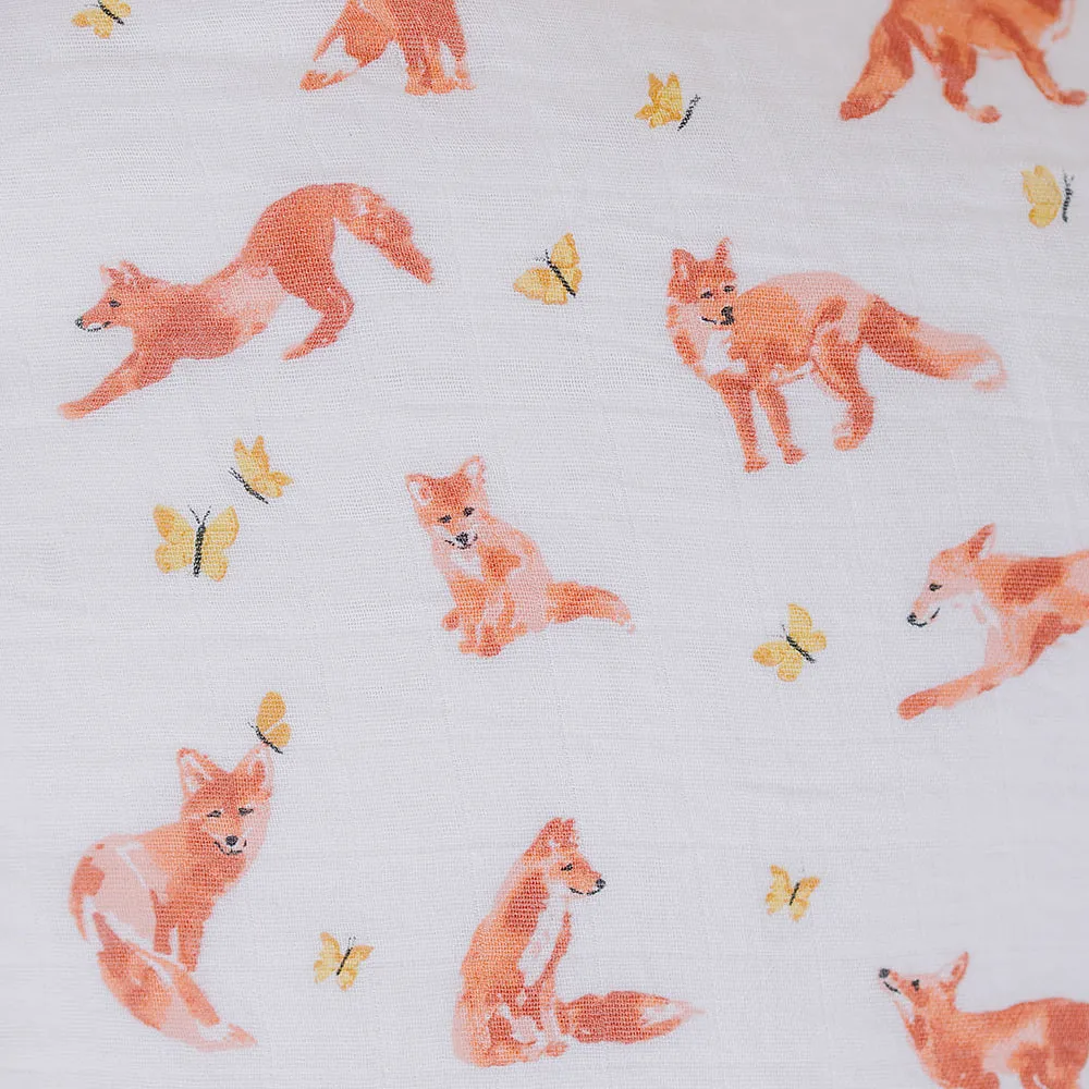 Fox Tales   Prairie Oh So Soft Muslin Swaddle Blanket Set