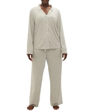 Gap  Body for women 2 pcs.  GAP Notched Collar Long Sleeve Pajama Set, Gray