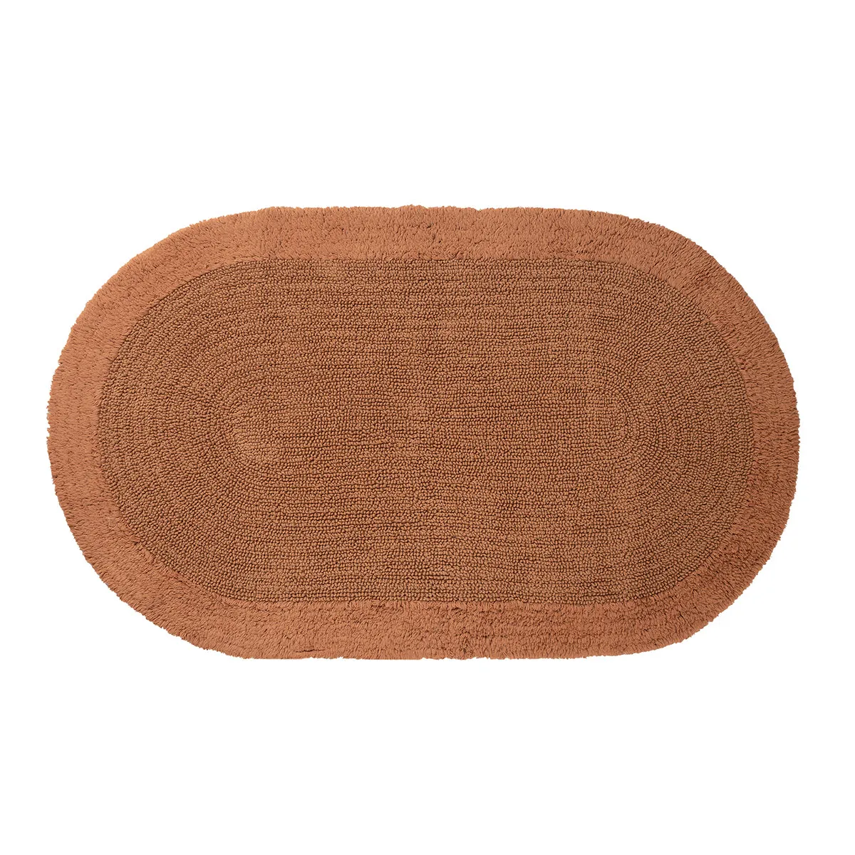 Grassy Ground Soft Reversible Solid Luxurious Aero Brown Bath Mat