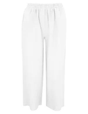 Haris Cotton Cropped Linen Pants