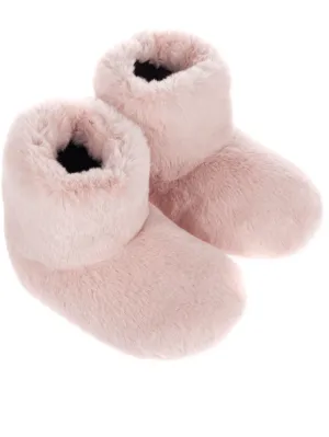 Helen Moore Vegan Fur Slipper Boots In Blossom Pink Cloud