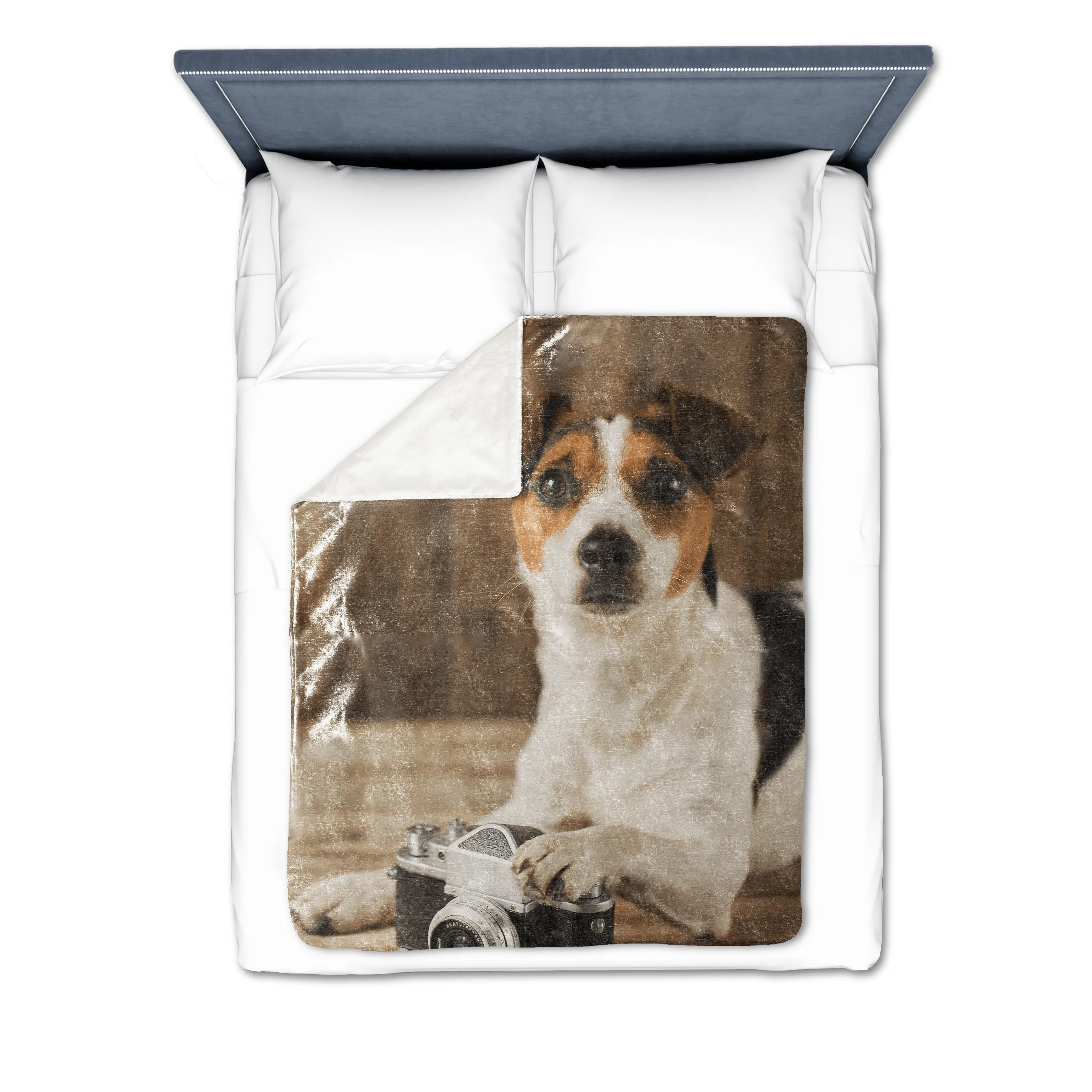 Home Is Where The Paw Premium Fleece Photo Blanket