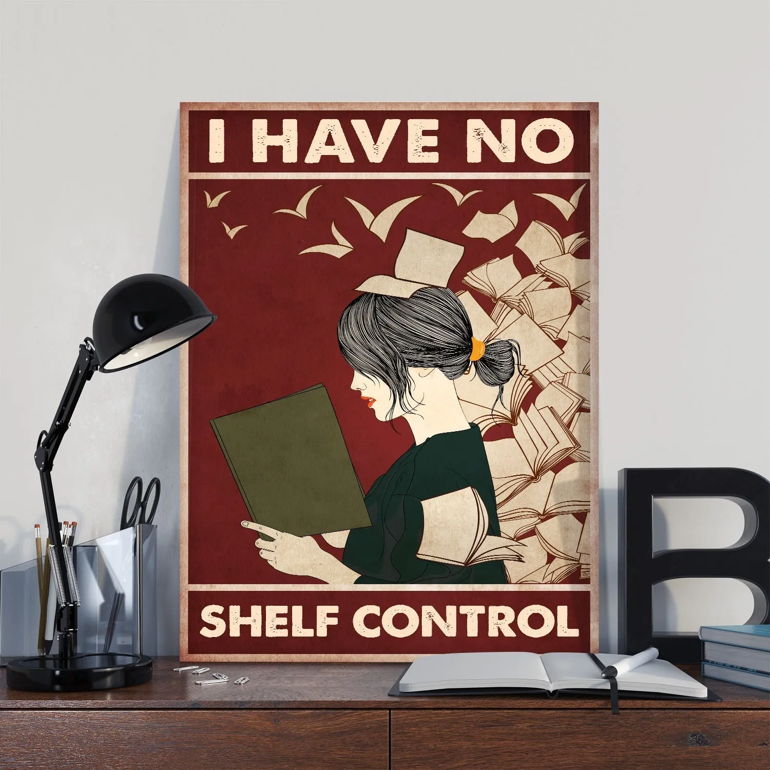 I Have No Shelf Control Book Lovers Gift CAV45