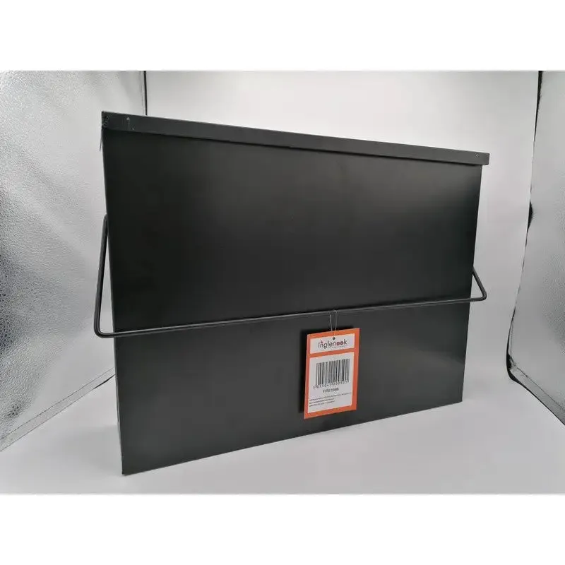 Inglenook Fire 168 Black Steel Ash Box 33cm X 46cm X 12.5cm