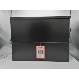 Inglenook Fire 168 Black Steel Ash Box 33cm X 46cm X 12.5cm