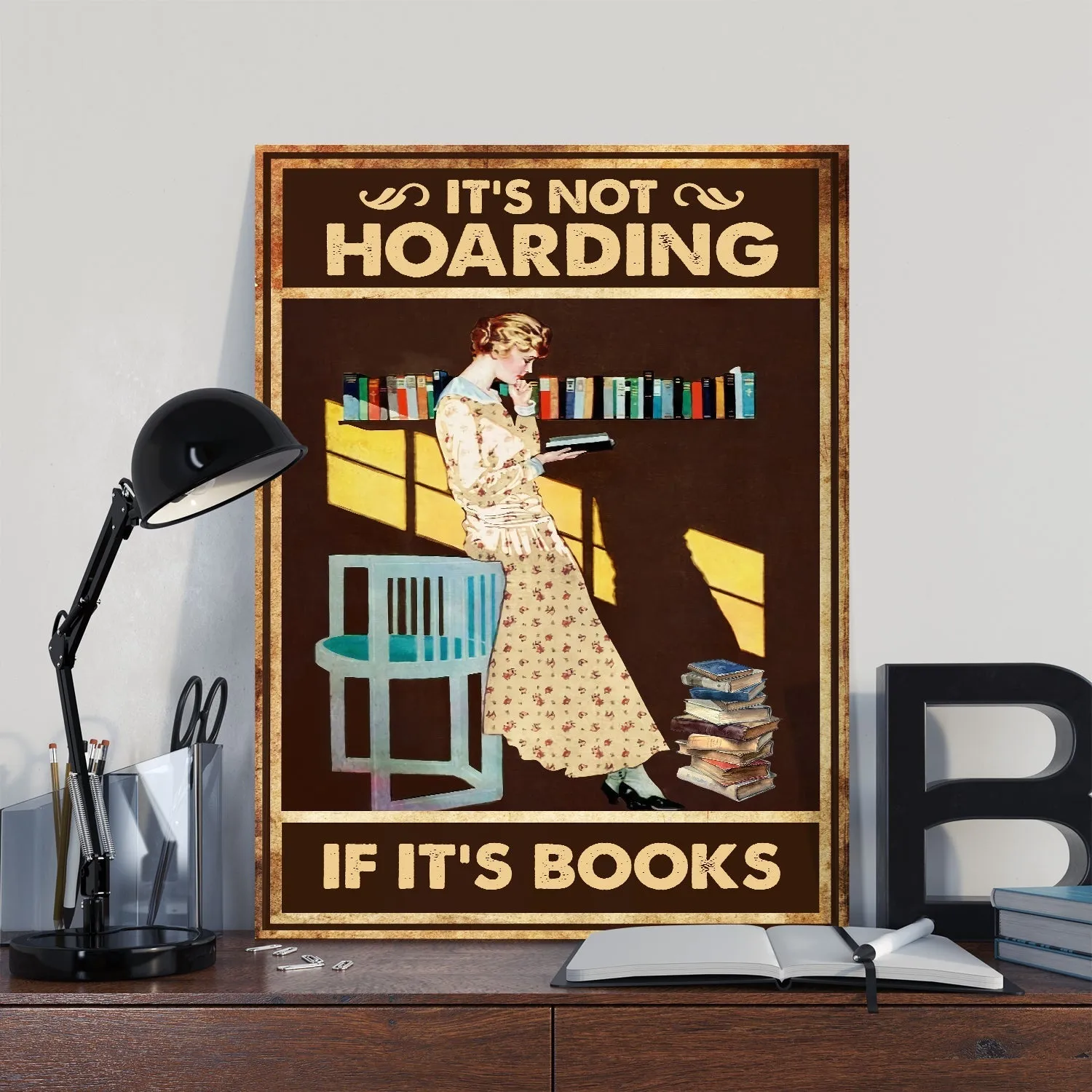 It's Not Hoarding If It's Books Book Lovers Gift CAV04