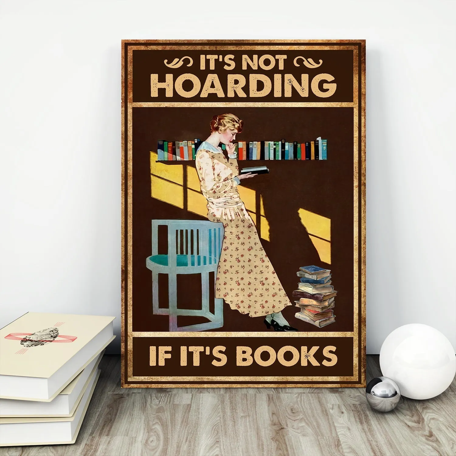 It's Not Hoarding If It's Books Book Lovers Gift CAV04