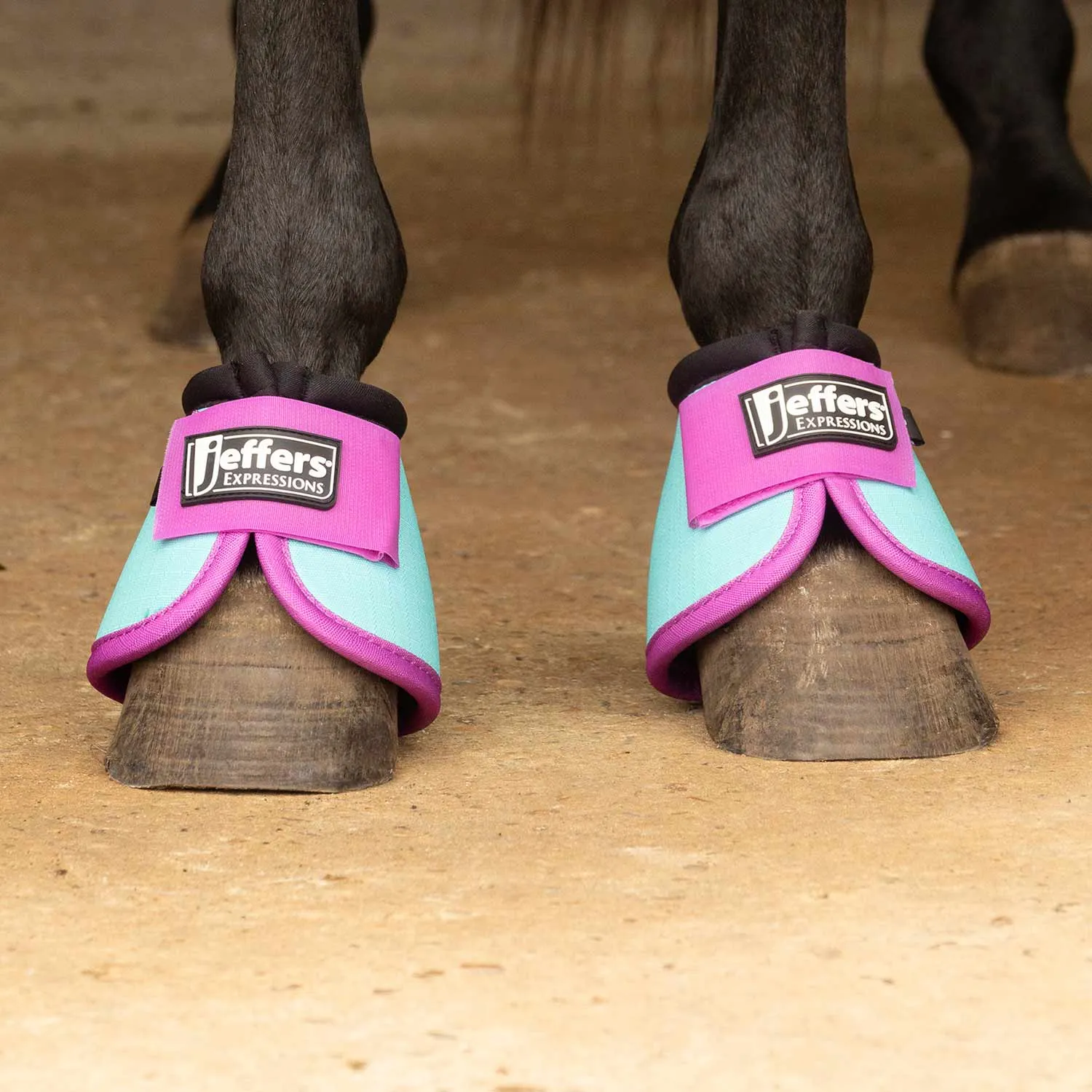 Jeffers Protective Neon Bell Boots for Horses