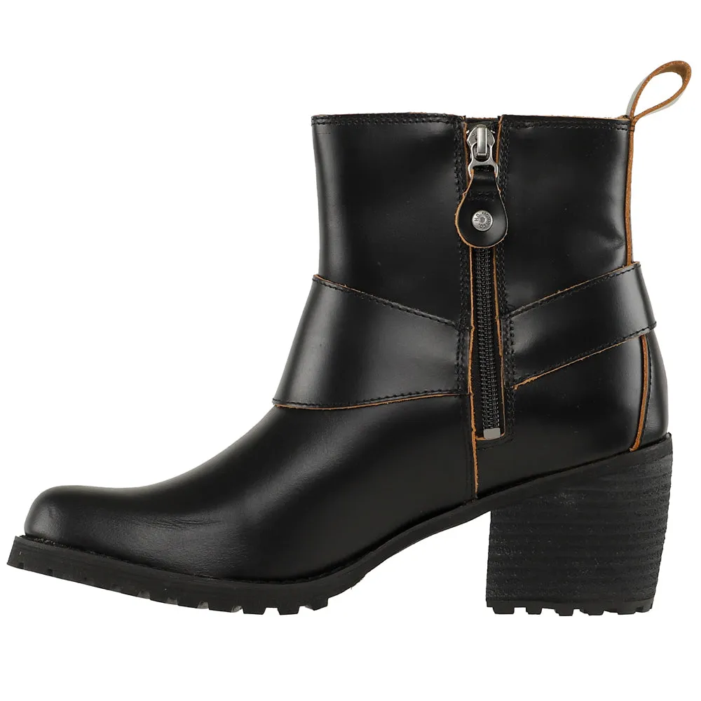 Lalanne Round Toe Motorcycle Zippered Boots