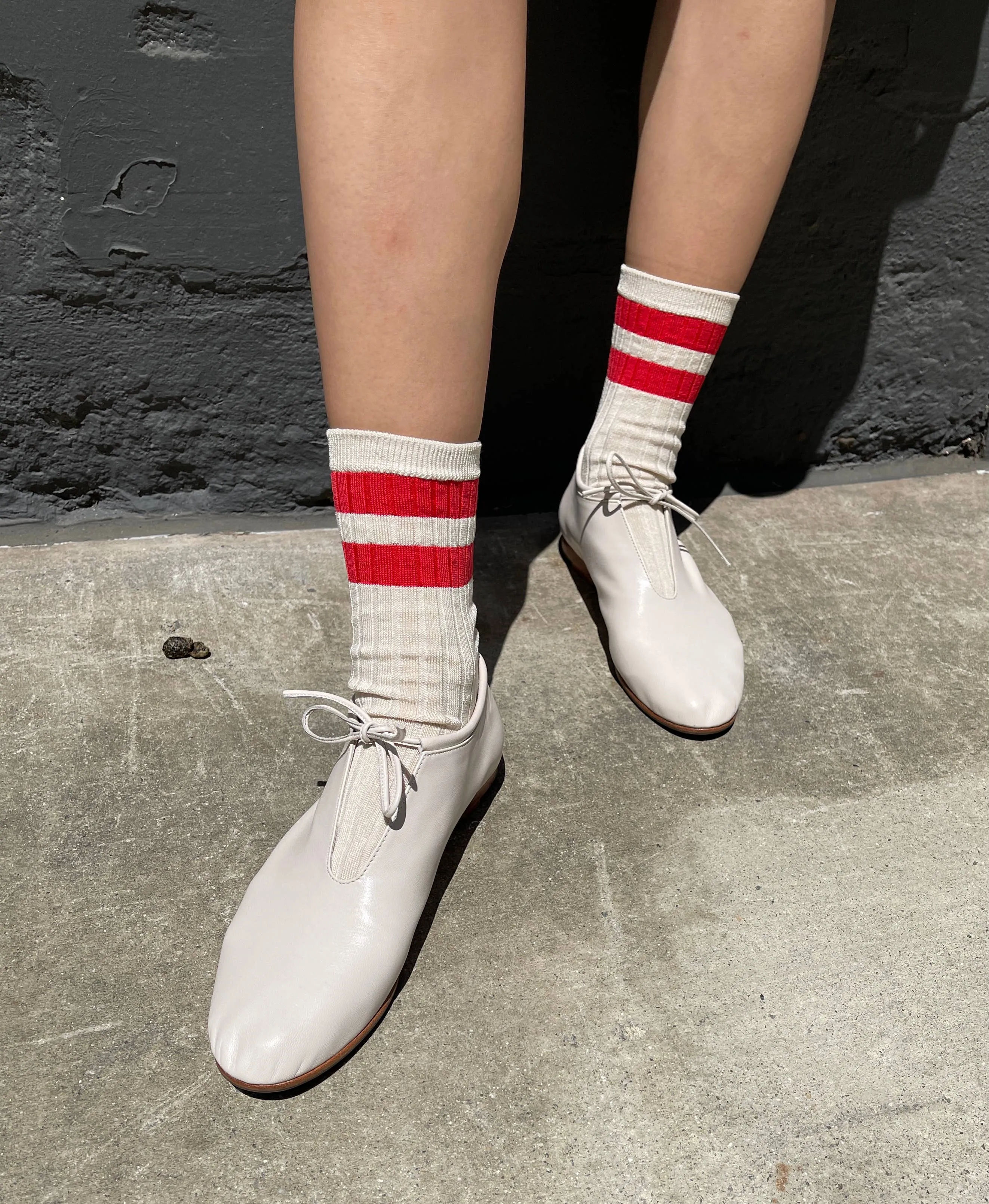 LE BON SHOPPE | Her Socks - Varsity: Cream Black