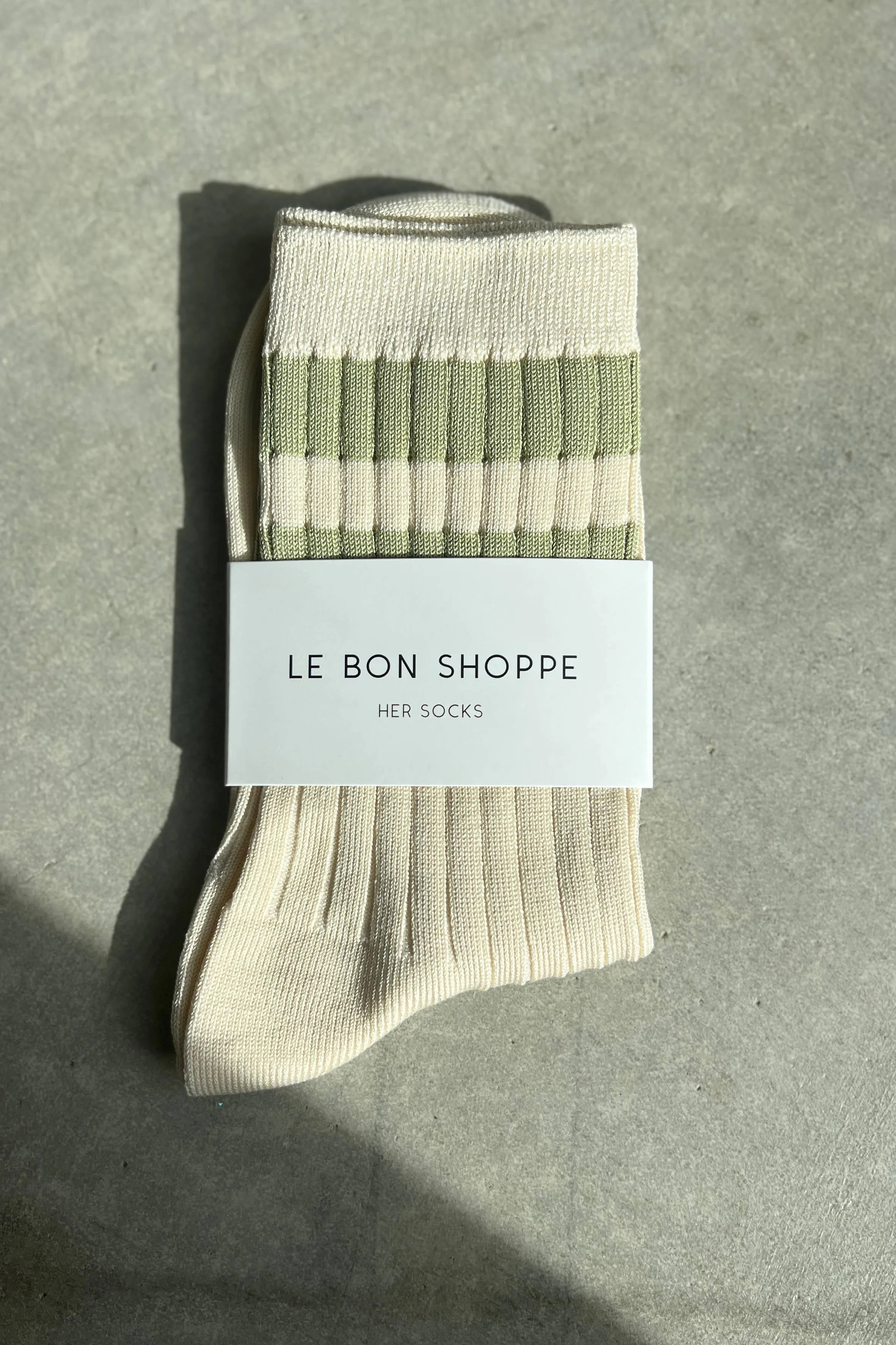 LE BON SHOPPE | Her Socks - Varsity: Cream Black