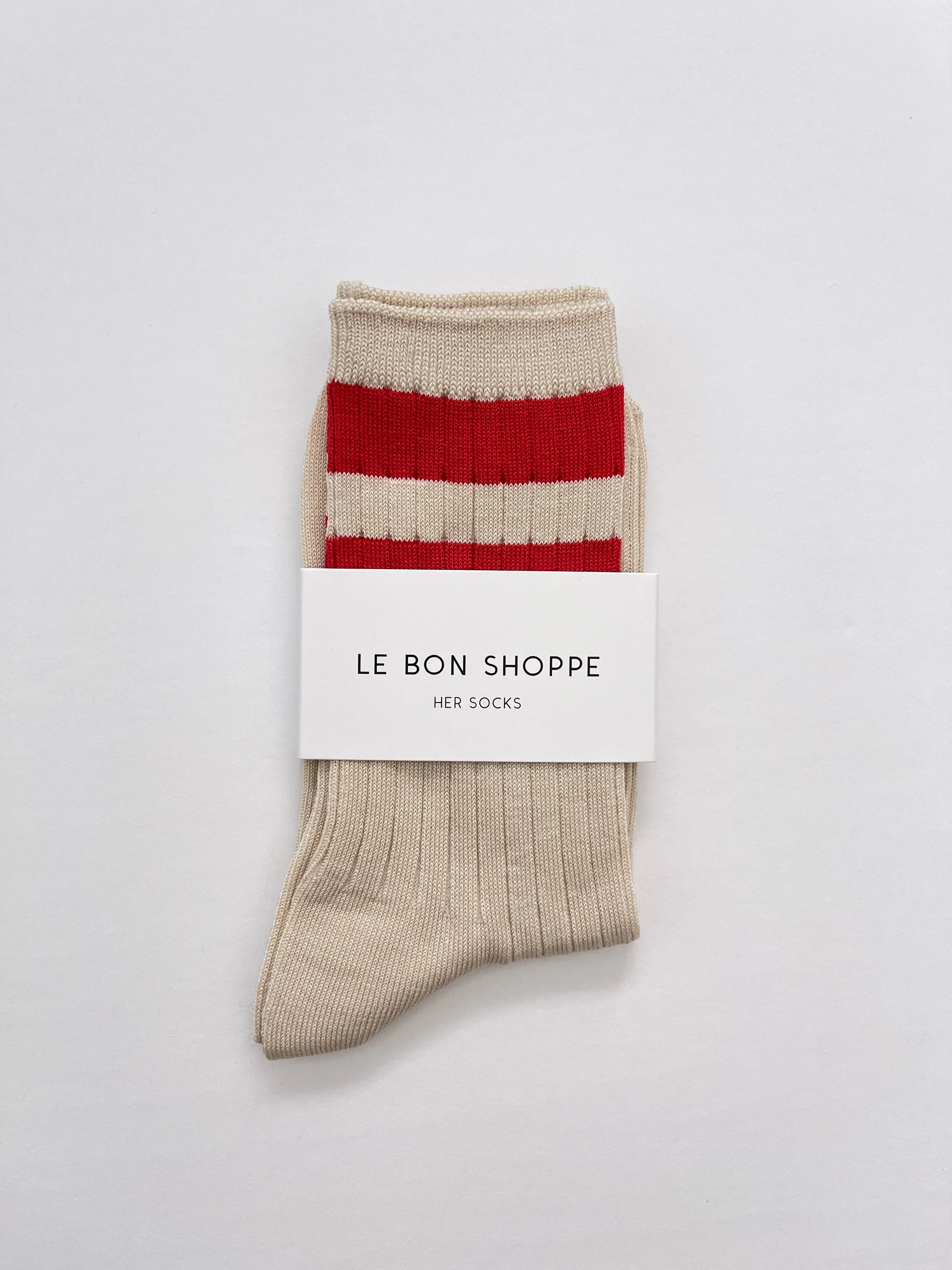 LE BON SHOPPE | Her Socks - Varsity: Cream Black