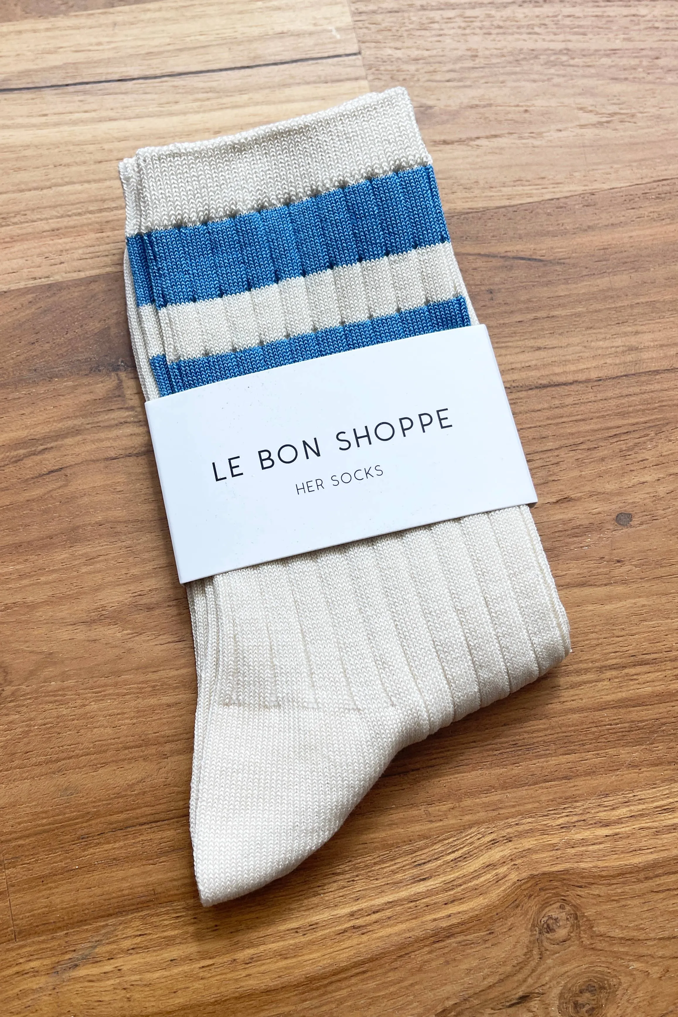 LE BON SHOPPE | Her Socks - Varsity: Cream Black