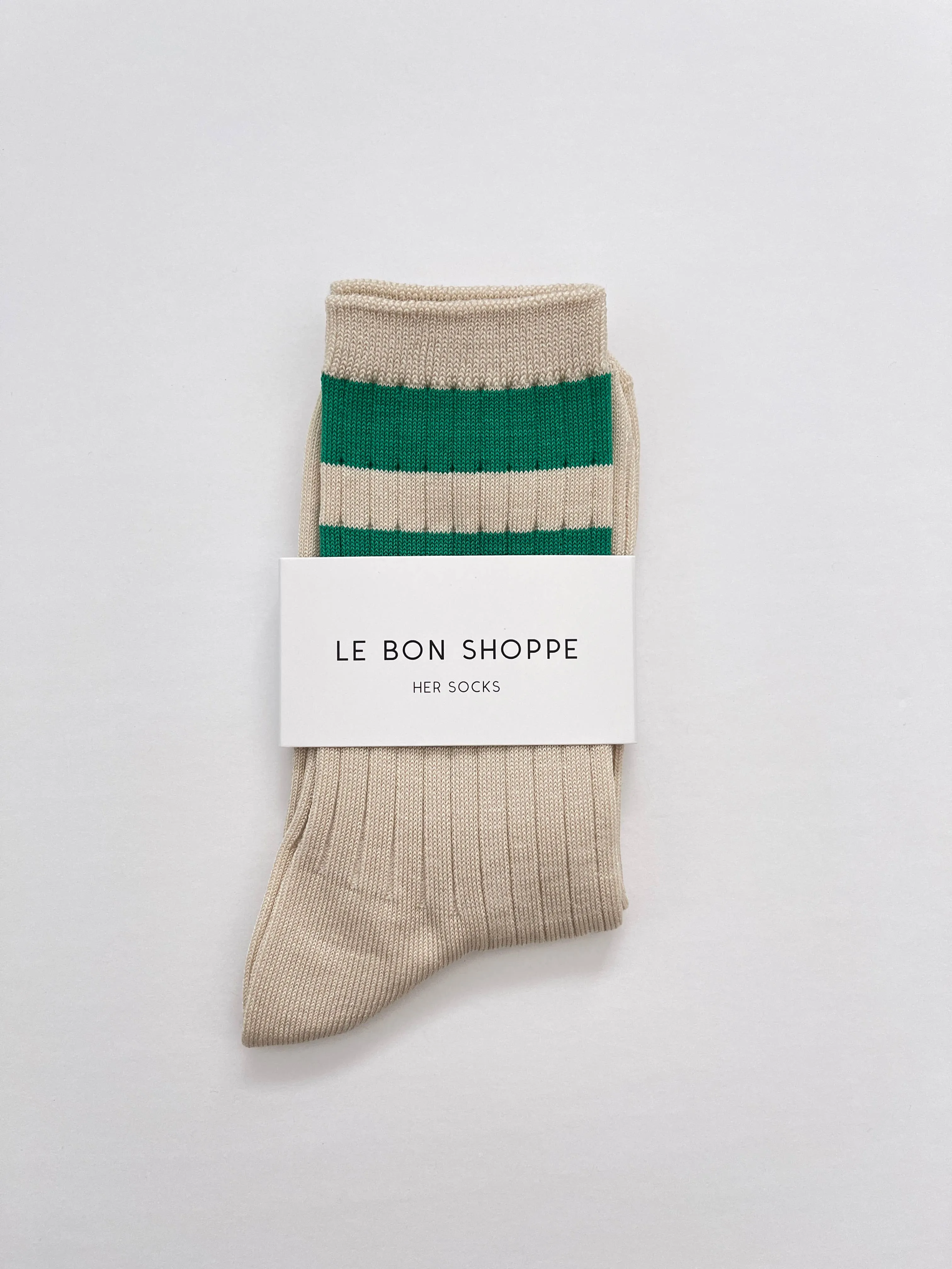 LE BON SHOPPE | Her Socks - Varsity: Cream Black