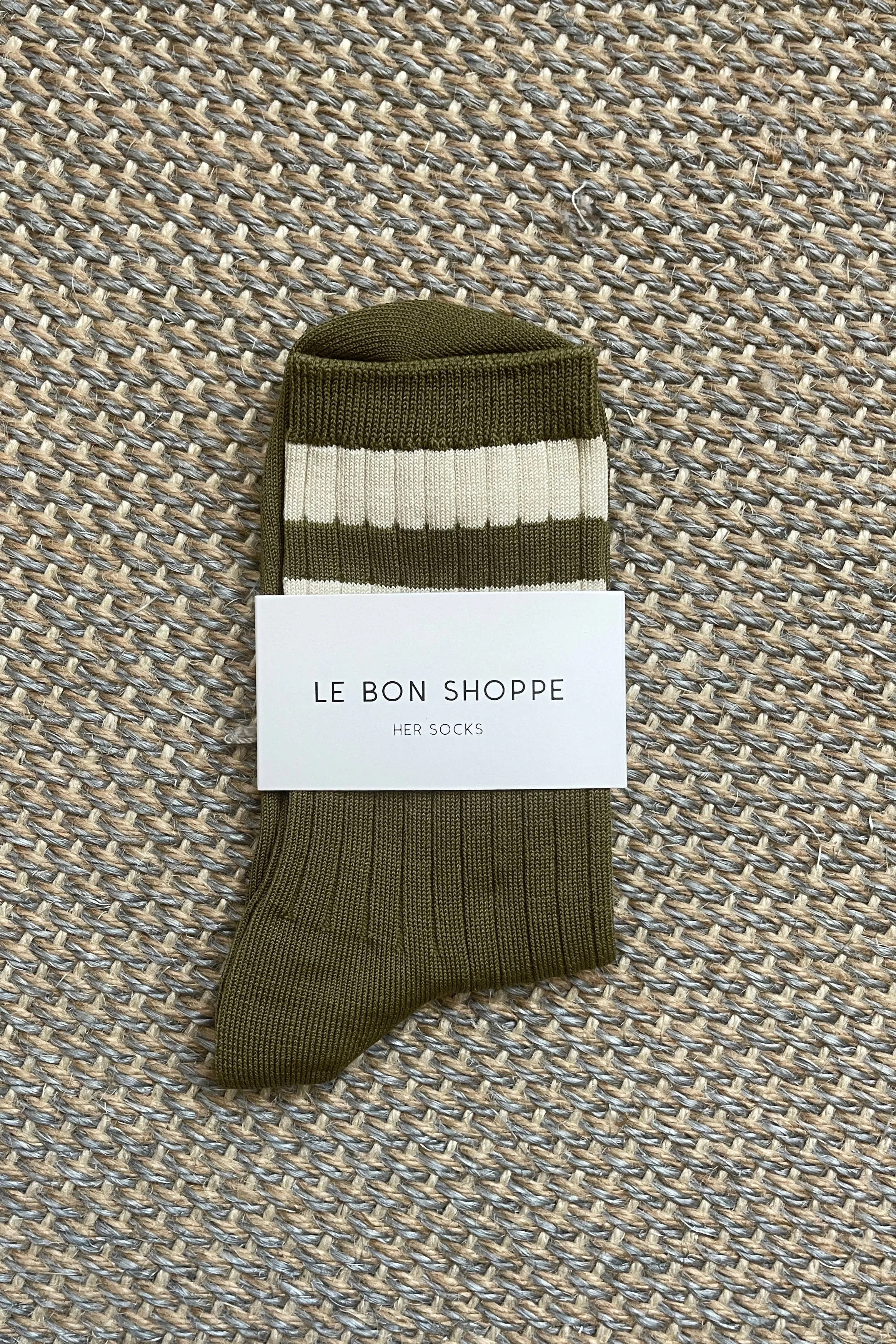 LE BON SHOPPE | Her Socks - Varsity: Cream Black