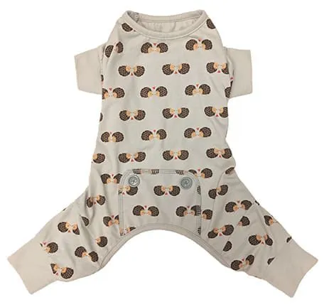 Light Gray Hedgehog Dog Pajamas