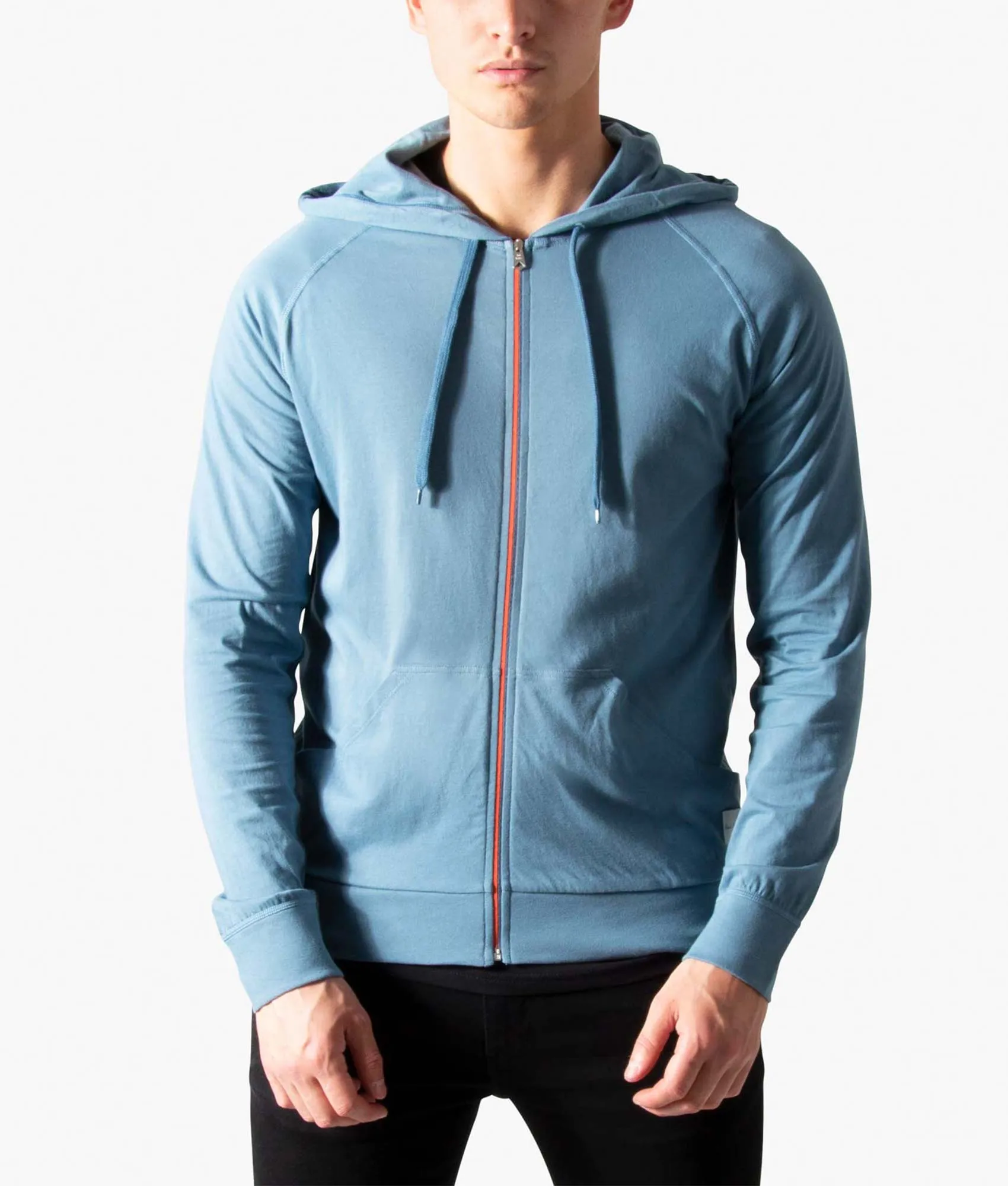 Lightweight Loungewear Stripe Tape Zip Hoodie