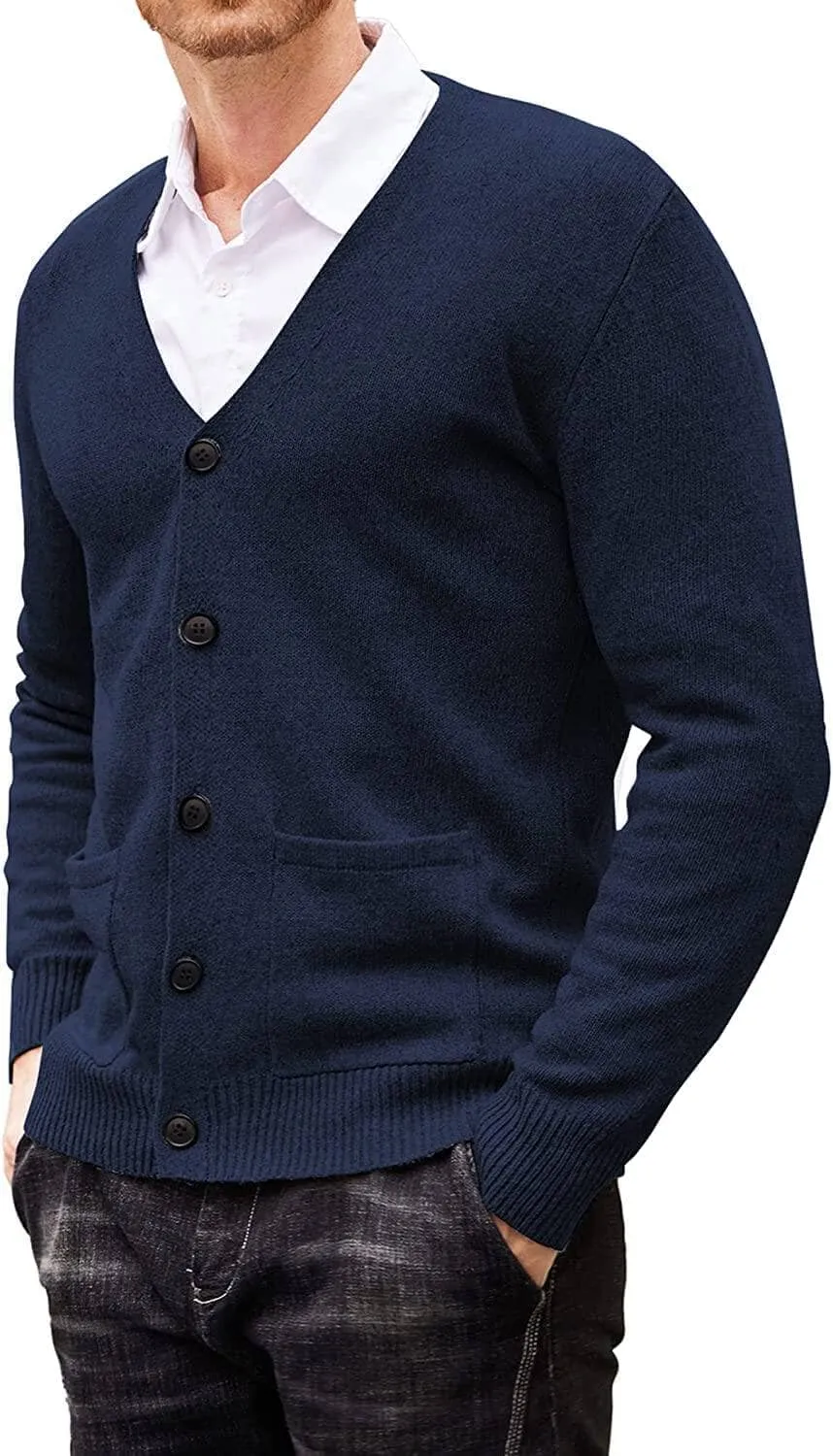 Lightweight V Neck Knitted Sweaters with Pockets (US Only)