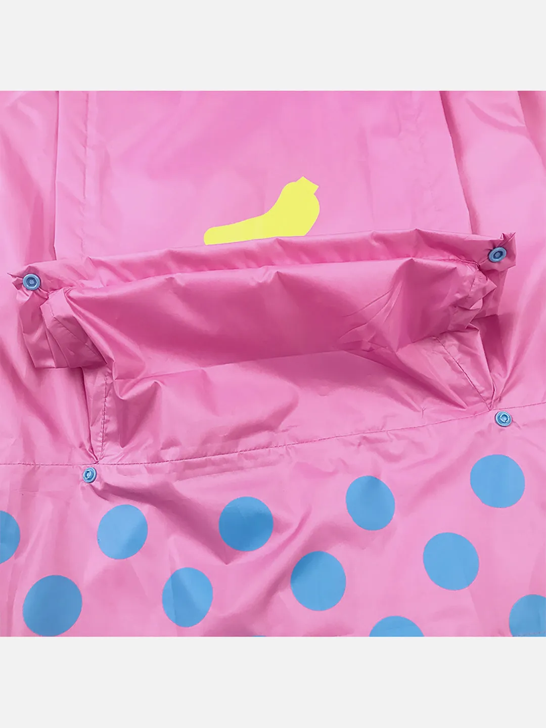 Little Surprise Box Pink Monkey Knee Length Raincoat for Kids