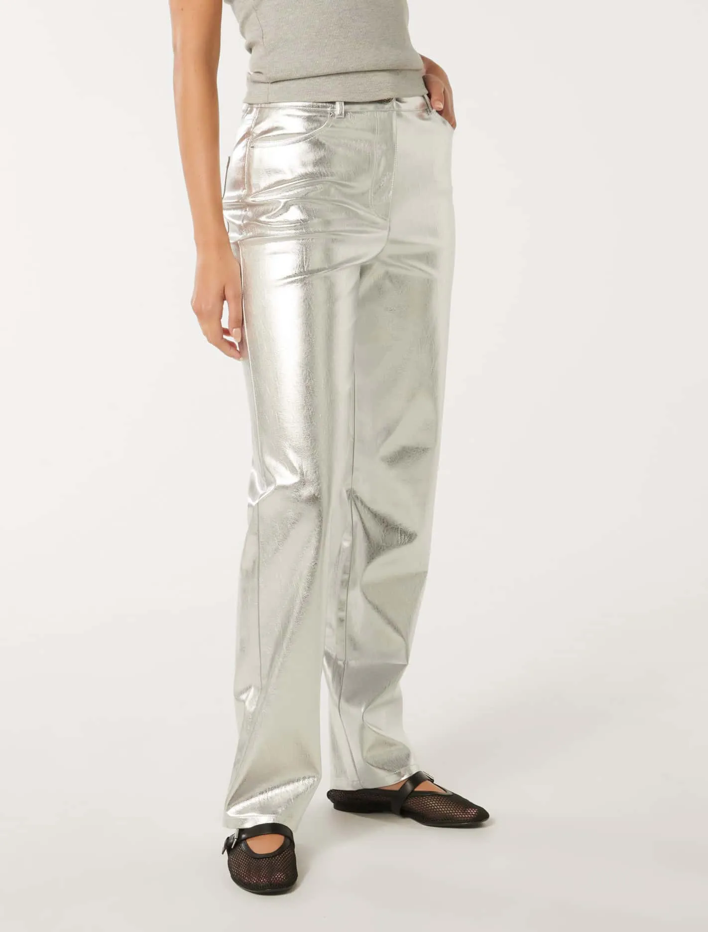 Maci Vegan Leather Straight Leg Pants