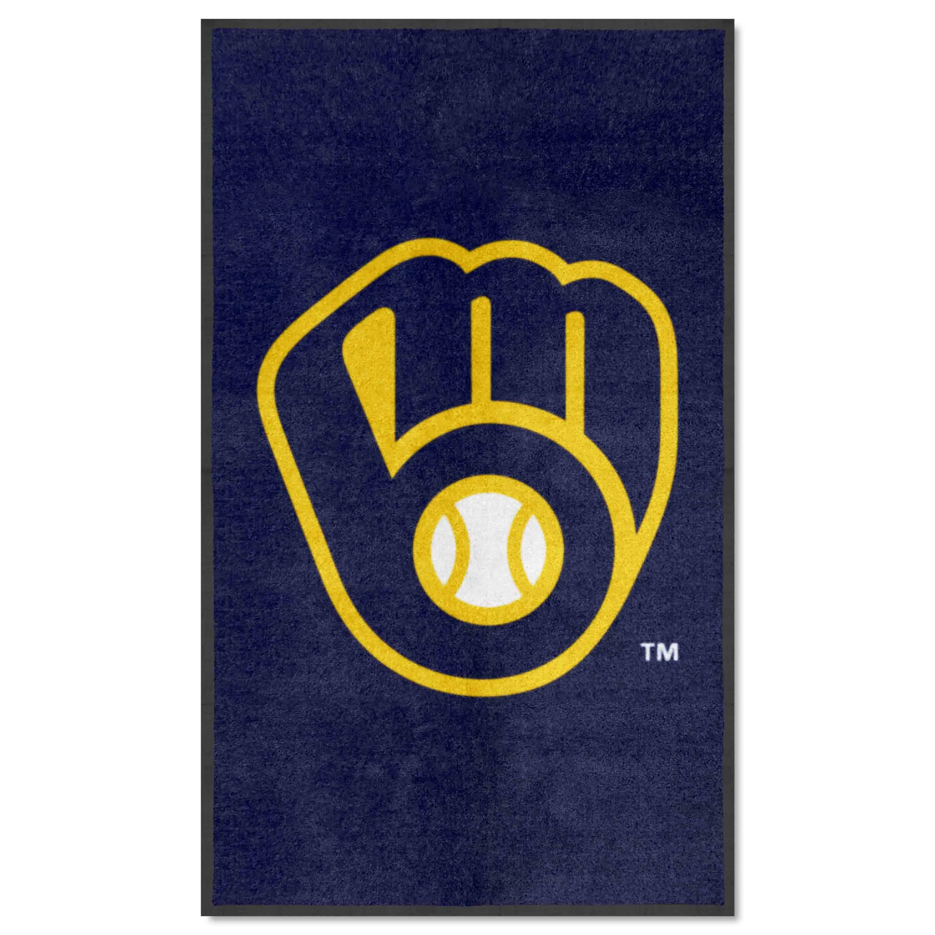 Milwaukee Brewers 3X5 High-Traffic Mat with Durable Rubber Backing - Portrait Orientation